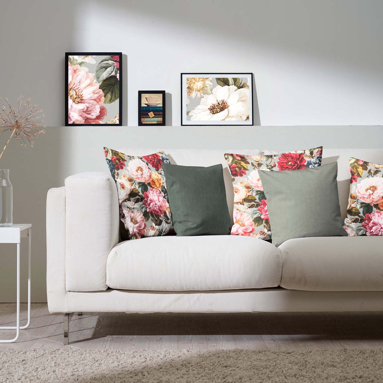 APELT 7405 Kissen Blumenmotive im englischen Landhausstil