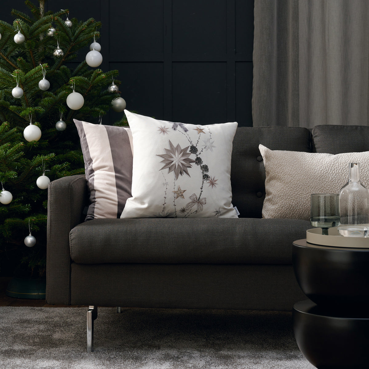 APELT 8152 Kissen Sternengirlande für die jahreszeitliche Weihnachtsdeko