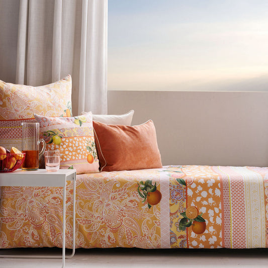 APELT Aurora Bettwäsche Baumwoll-Satin Paisley Motive in Streifen