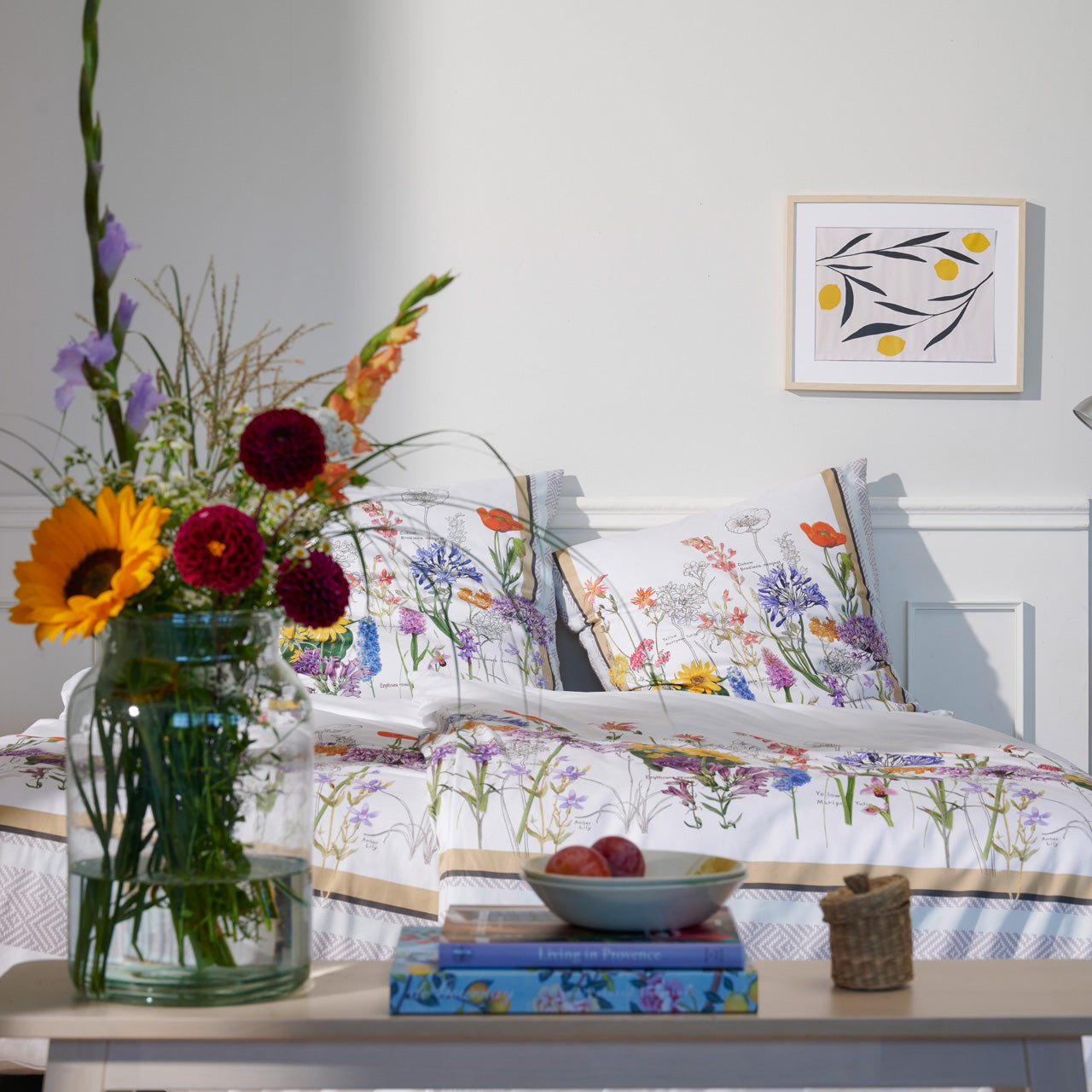 APELT Frida Bettwäsche Baumwoll-Satin Blütenwiese Sommerblumen