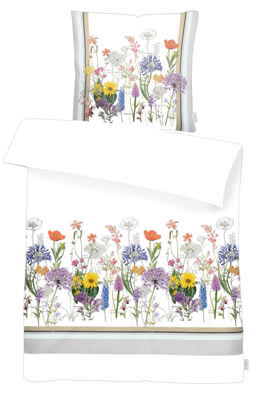 APELT Frida Bettwäsche Baumwoll-Satin Blütenwiese Sommerblumen