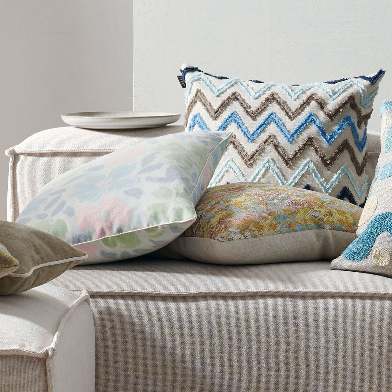 APELT Charme Kissen All-over mit Kreuzstichmuster