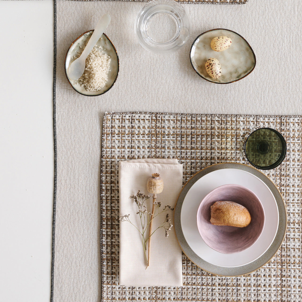 APELT Cona Läufer Jacquardstoff in Karo-Optik