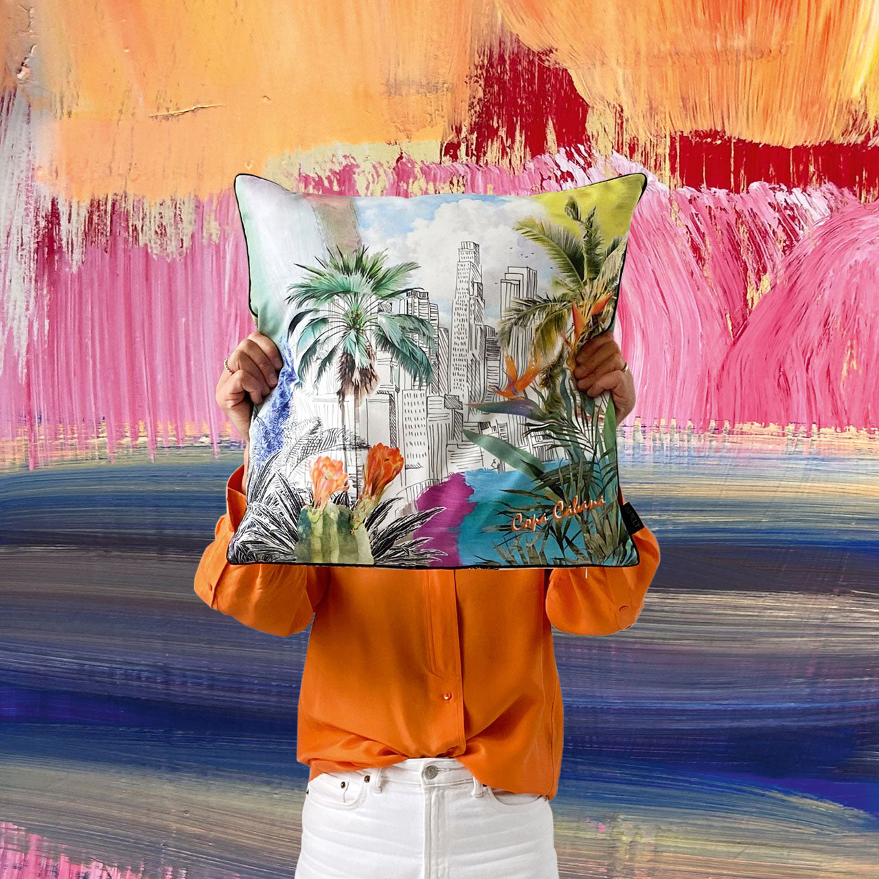 APELT Copacabana Kissen Großstadt-Dschungelgarten