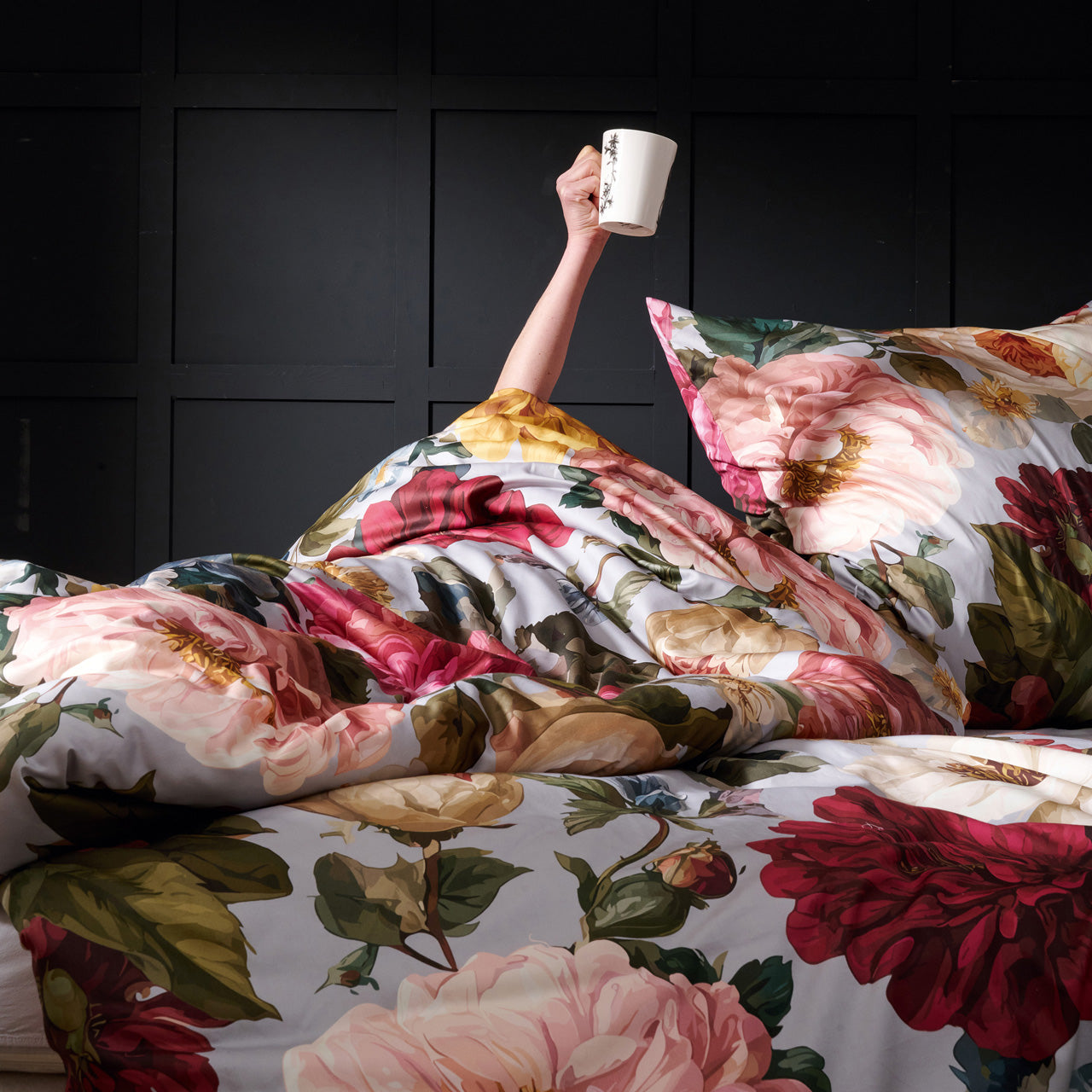 APELT Daphne Bettwäsche Baumwoll-Satin englische Rosen