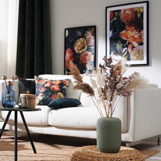 APELT 5251 Kissen Rosen Herbstblumen allover