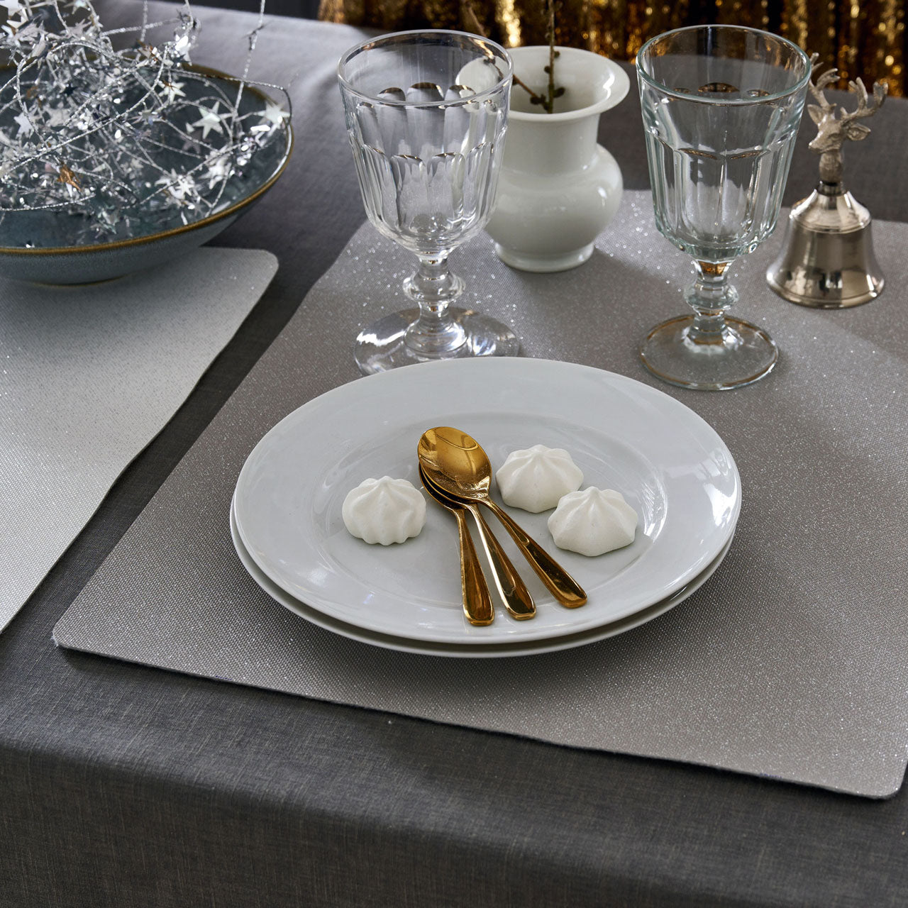 APELT Tischset Kunstleder mit Glitzer