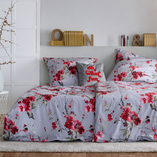 APELT Hanami Bettwäsche Baumwoll-Satin Blütenzweige