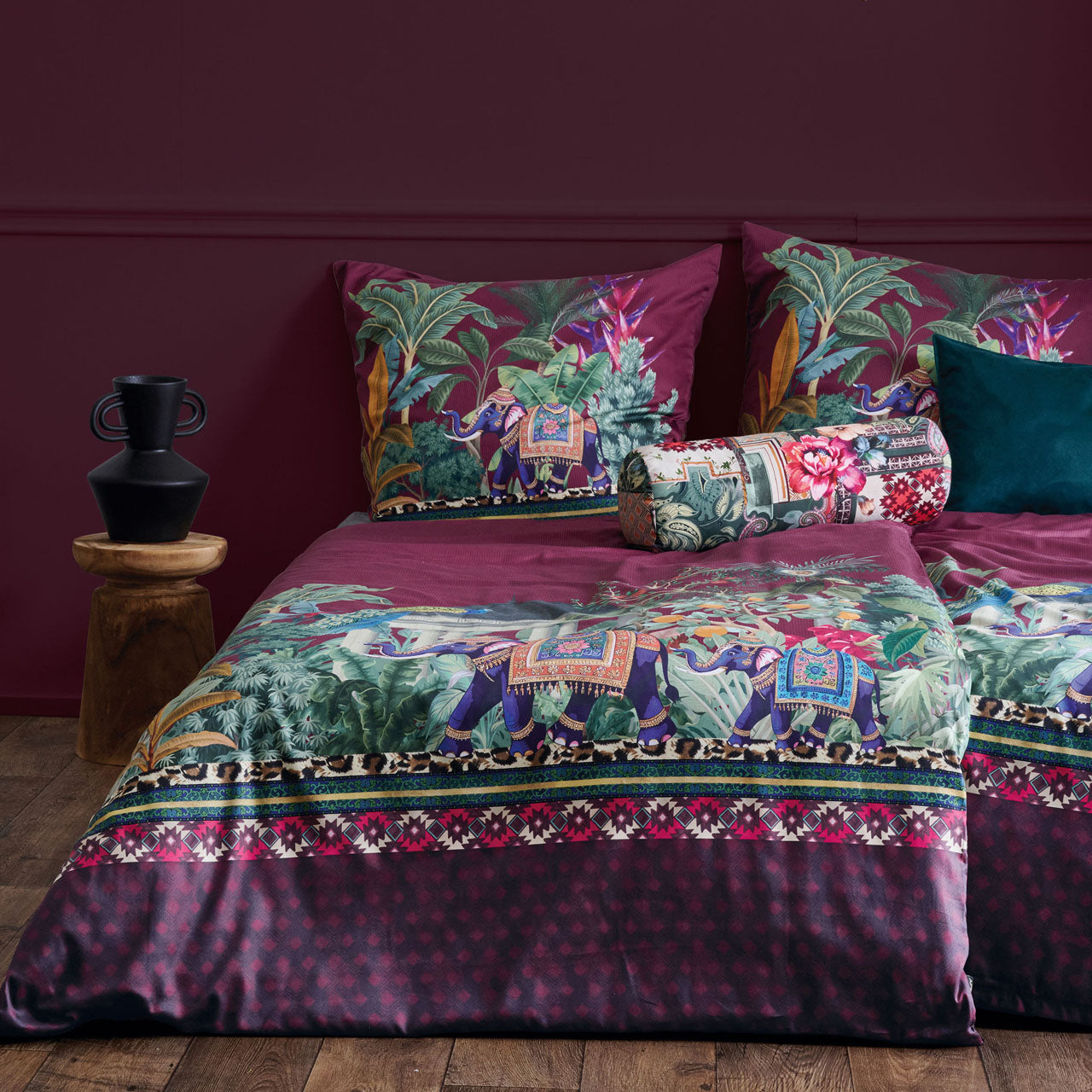 APELT Karma Bettwäsche Baumwoll-Satin Fernöstliches Dschungelpanorama