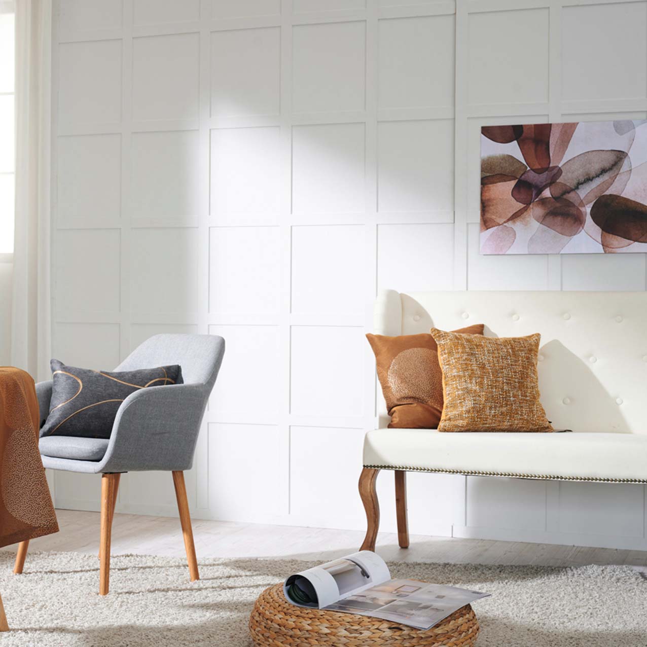 APELT 5234 Kissenbezug Kreismotiv grafisch modern