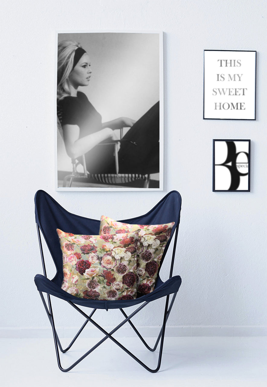 APELT 1605 Kissenbezug Rosen Blütenmotiv