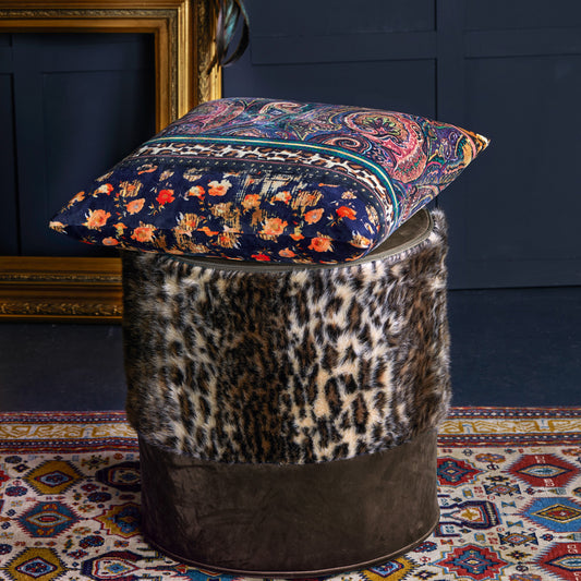 APELT Samson Kissenbezug Bordürenmuster Paisley Samt Edel