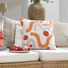 APELT Malva Kissen bestickter Kissenstoff mit Fantasieformen