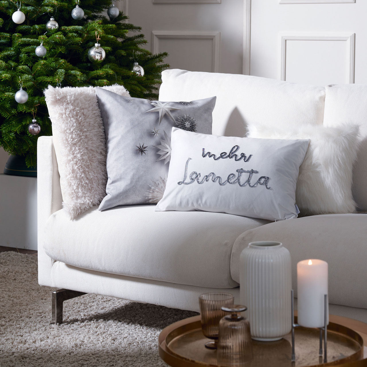 APELT 5844 Kissen weihnachtliche Sternen