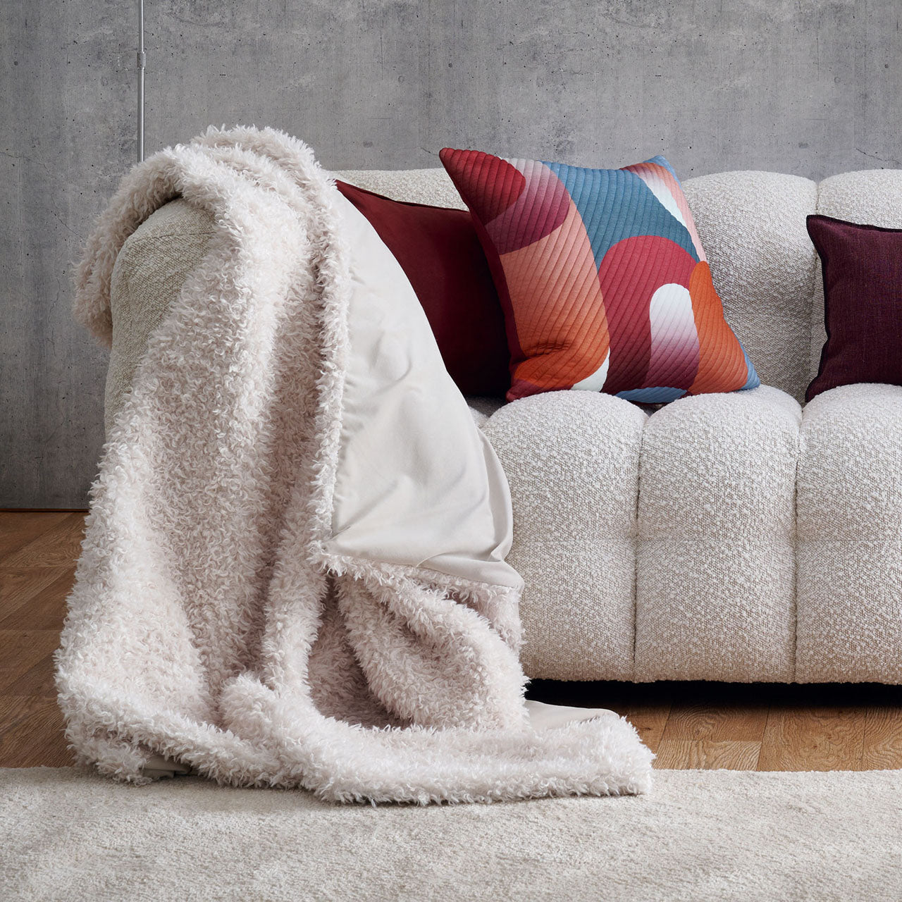 APELT Missouri Plaid fake-fur Wuschelfell