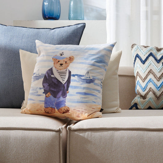 APELT Ole Kissen Kissenklassiker mit unserem Bären im Yacht-Stil