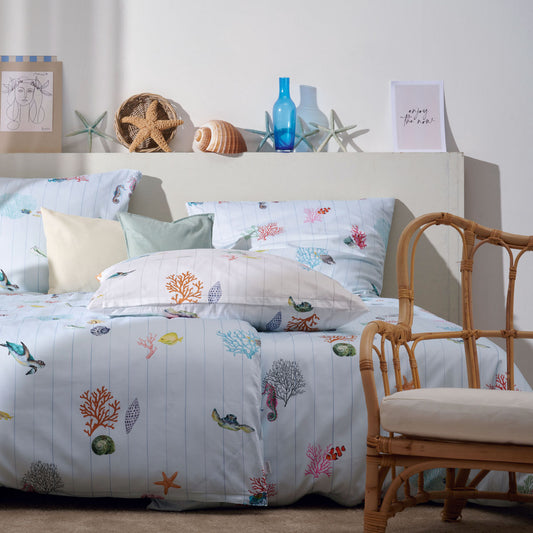 APELT Reef Bettwäsche Baumwoll-Satin Meer und seine Bewohner
