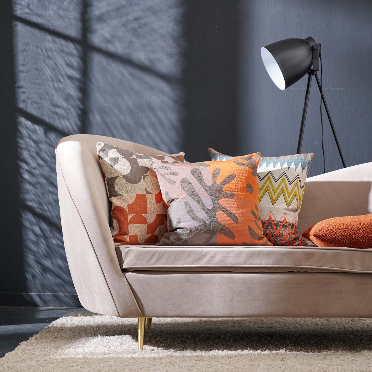 APELT Dora Kissen Blattmotiv Basic