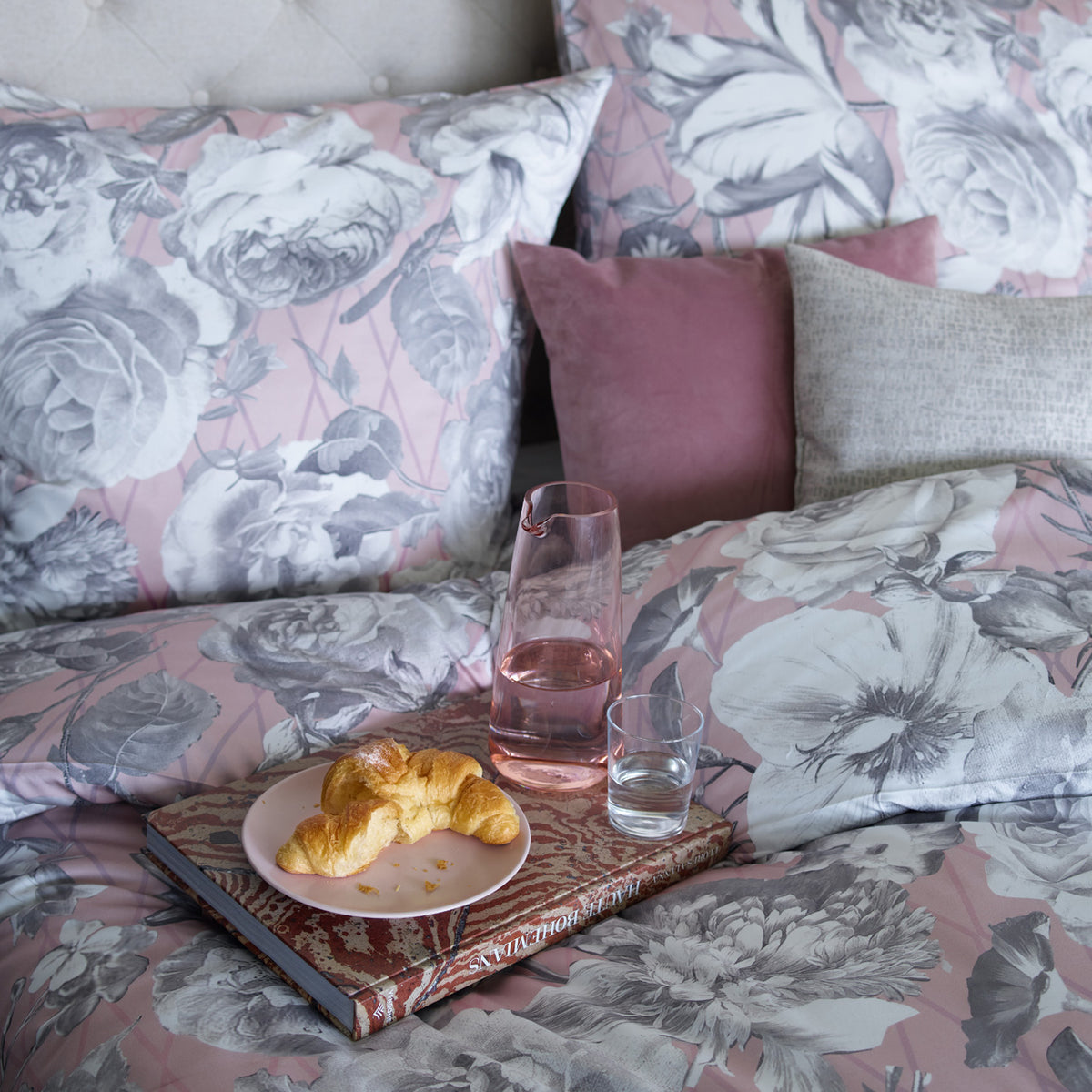 APELT Sophie Bettwäsche Baumwoll-Satin Blütenmotiv Rosen