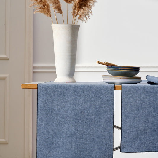 APELT Stone Läufer Struktur-Uni mit Kettelrand