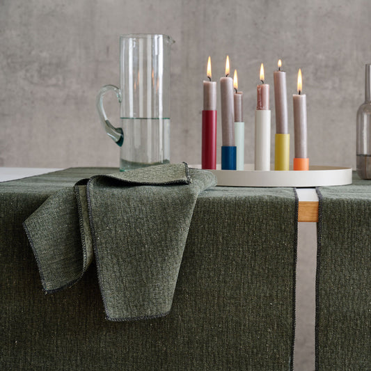 APELT Stone Läufer Struktur-Uni mit Kettelrand