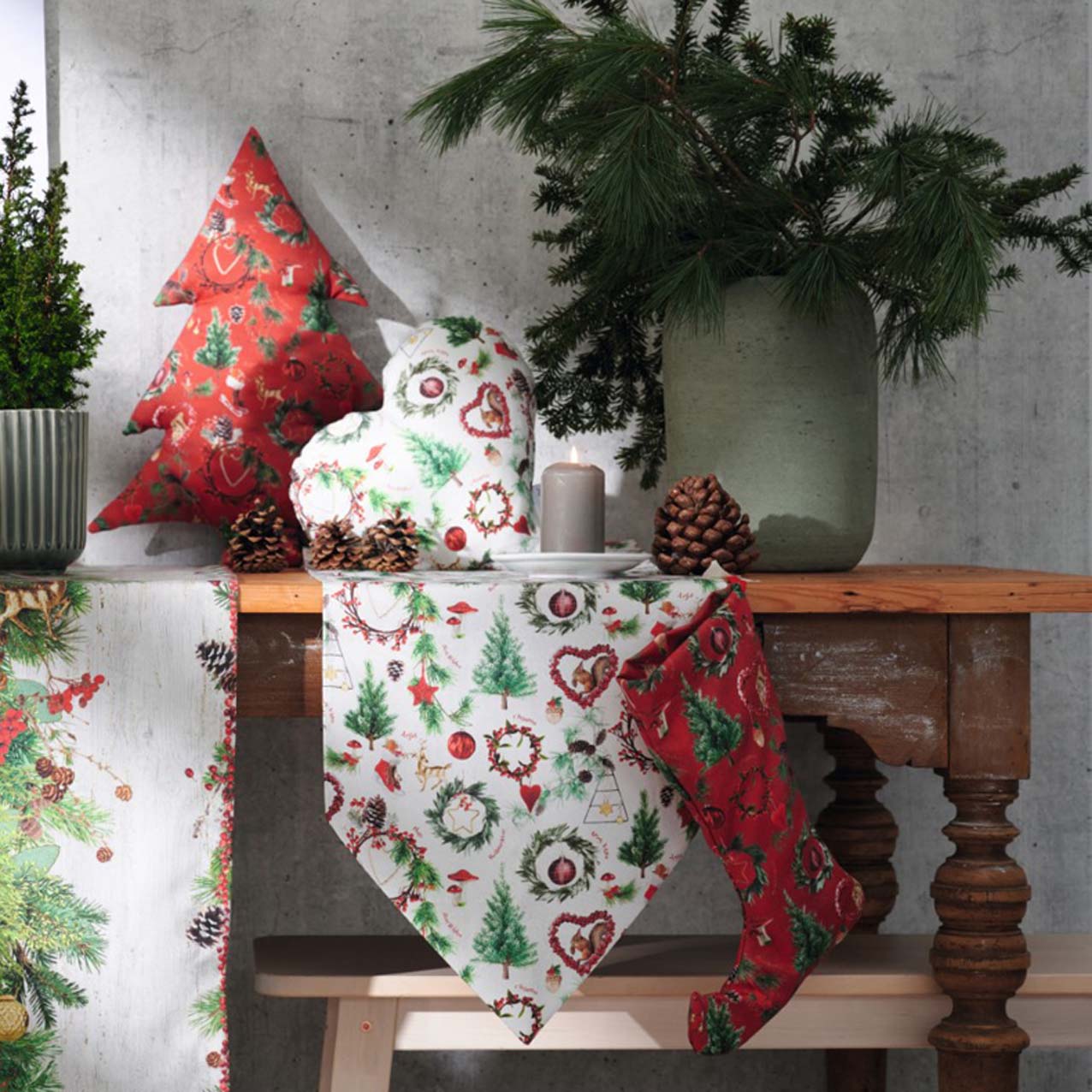 APELT 9528 Tischdecke Winter Motiv Christmas all over