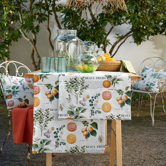 APELT 7699 Tischläufer Orange Oliven Sommer