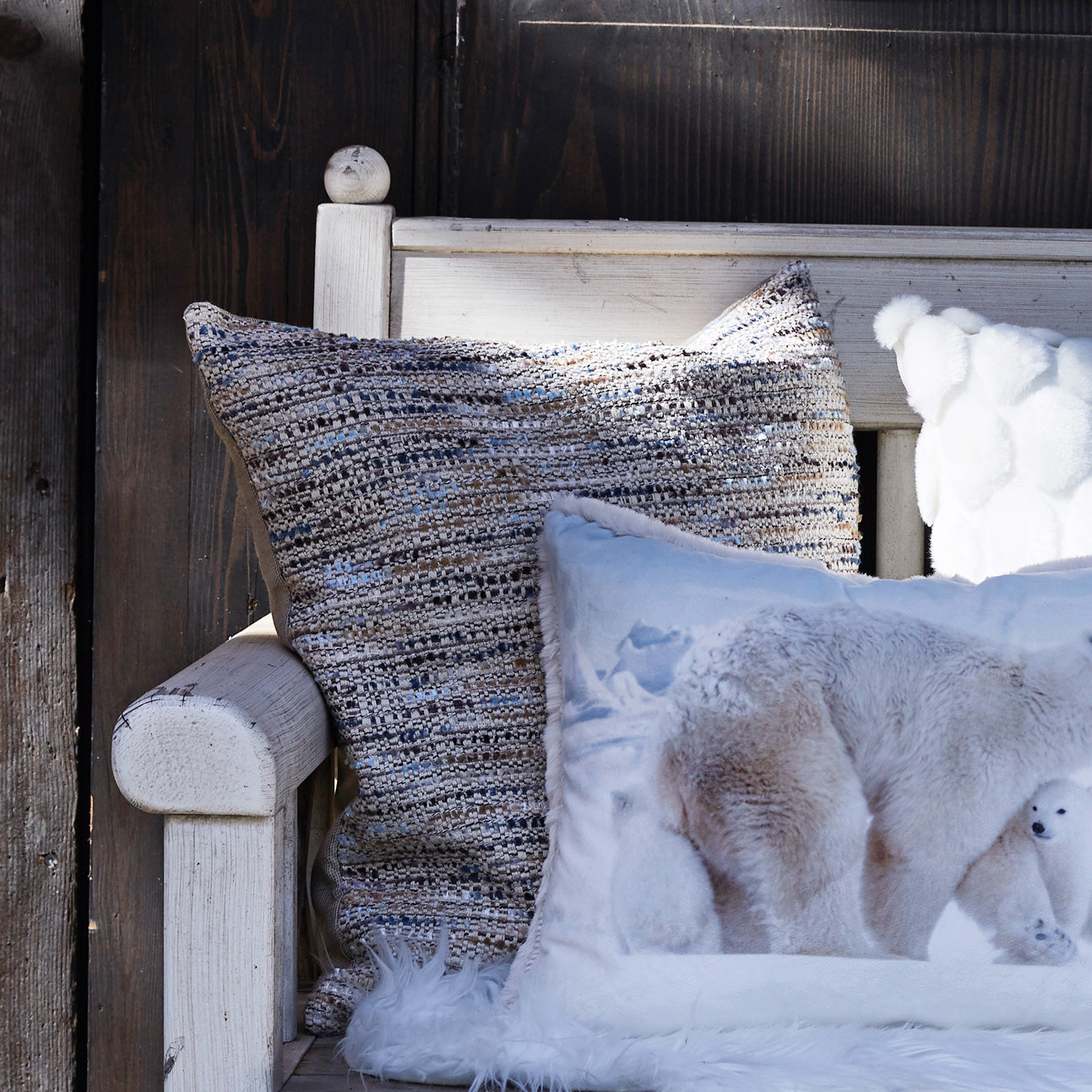 APELT Tweed Wendekissen Chaneloptik