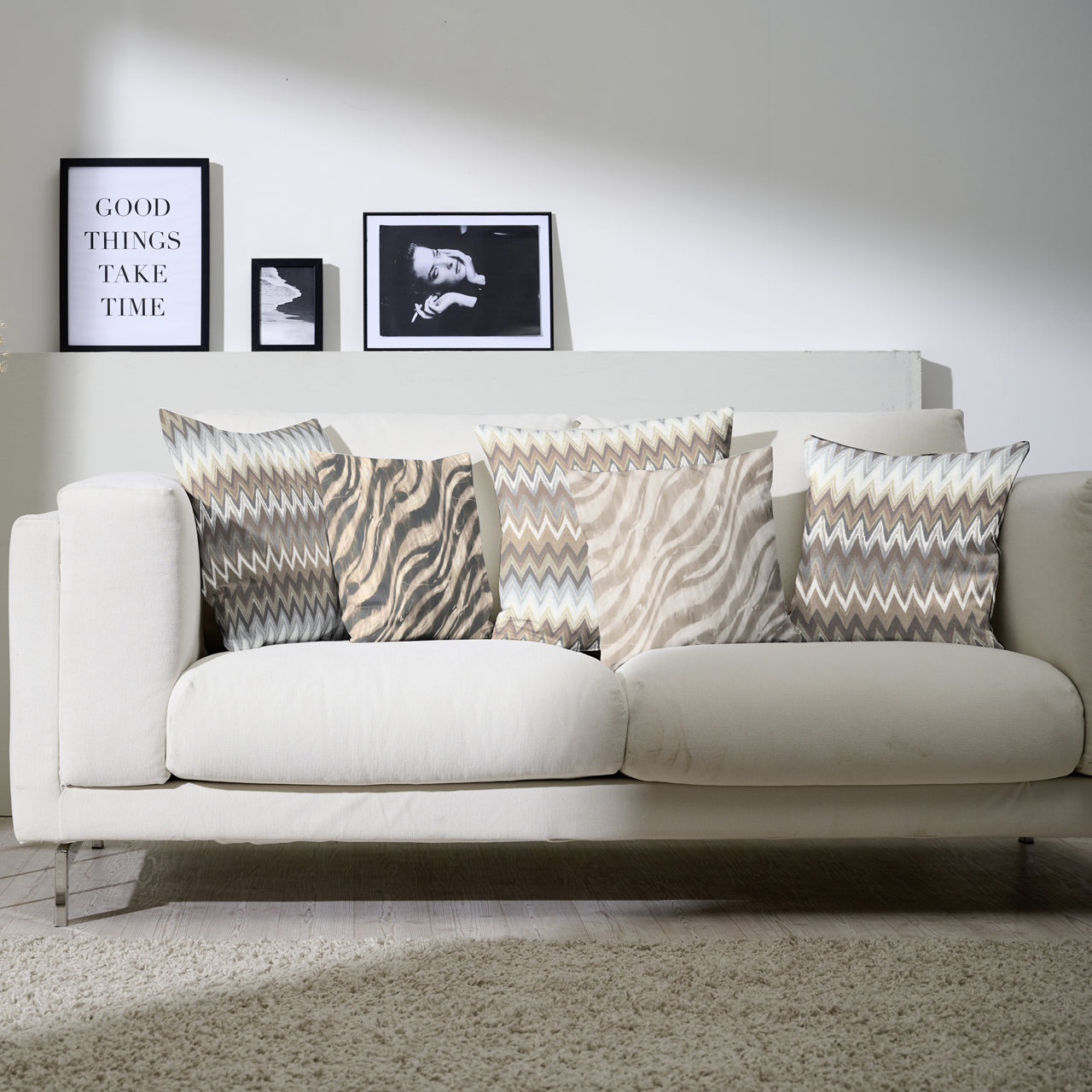 APELT Zigzag Kissen Zick-Zack-Look